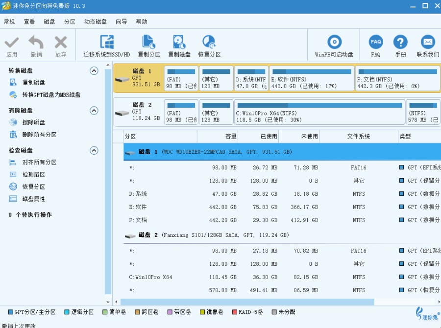 迷你兔分区向导免费版